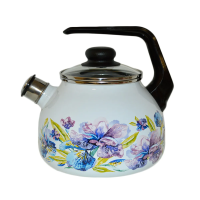 Купить Чайник эмалиров. со свистком "IRIS" белосн. 3 л (1/4) "VITROSS"  1RC12
