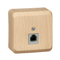 Купить Розетка телефонная открыт. уст. "Этюд" RJ11, сосна (1/17/136) "SCHNEIDER"