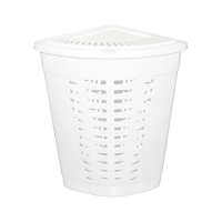 Купить Корзина для белья угловая 45 л (белая) (1/6) "Альтернатива" м1546