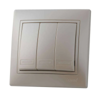 Купить Выключатель "MIRA" 3-х кл., жемчужно-белый (1/10/120) "LEZARD" 701-3030-109