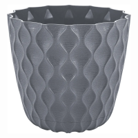 Купить Горшок для цветов "WAVE" D 205 мм/4,7 л (вулкан. серый) (1/6) "INGREEN" IG650310026