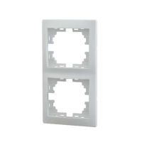 Купить Рамка "MIRA" 2-х местн. вертикальная, белый (1/10/120) "LEZARD" 701-0200-152