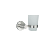 Купить Стакан для ванной комнаты с держателем F30106 (нерж.сталь), сатин (1/20/40) "FRAP"