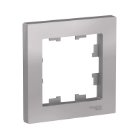 Купить Рамка "ATLASDESIGN" 1 местн. универс., алюминий (1/20/120) "SCHNEIDER"