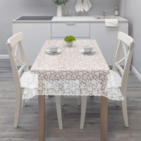 Купить Скатерть пвх "Муза" D=132 см круглая, розы (1/20) 013-WHITE