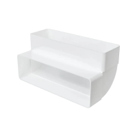 Купить Колено вертикальное 90°, 60 х 204 мм пластик (1/18) "Эра" 620квп