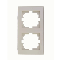 Купить Рамка "RAIN" 2-х местн. вертикальная, жемчужно-белый металлик (1/10/120) "LEZARD" 703-3030-152