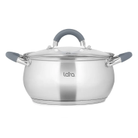 Купить Кастрюля нержав. "BELL" 4,7 л стекл. крышка, 22*12,5 см (1/6) "LARA" LR02-483
