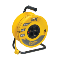 Купить Удлинитель на катушке "INDUSTRIAL" с термозащ. 4 розетки, 40 м 3*1 мм (1) "IEK"