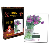 Купить Весы кухонные электронные "Матрёна" ма-037 до 7 кг (тюльпаны) (1/12)
