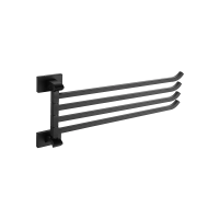 Купить Полотенцедержатель поворотный четверной G0714-6, черный (1/10) "GAPPO"