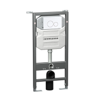 Купить Инсталляция рамная для подвесного унитаза "ENVISION" с кнопкой ROUND (белый) "CERAMICA NOVA" CN1001W