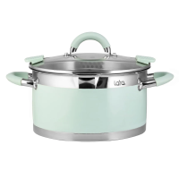 Купить Кастрюля нержав. "MINT" 5,7 л стекл. крышка, 24*13 см (1/4) "LARA" LR02-544