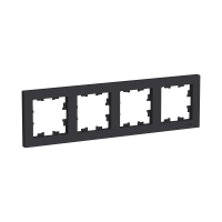 Купить Рамка "ATLASDESIGN" 4-х местн. универс., карбон (1/5/20) "SCHNEIDER"