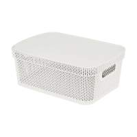 Купить Корзина "AJUR" с крышкой и ручками 11 л 38*27*14,3 см (белое облако) (1/14) "KEEPLEX" KL411511048