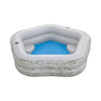 Купить Бассейн надувной "TRUPRINT" 213 х 206 х 53 см, 575 л (1/2) "BESTWAY" 54423