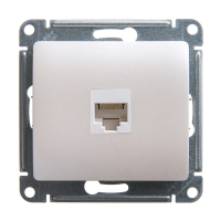 Купить Розетка компьютерная "GLOSSA" 1 местн. RJ45 (механизм) перламутр (1/10/160) "SCHNEIDER"