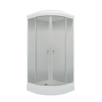 Купить Душевая кабина Лайт 90х90 А" 1/4 низк поддон Градиент Белый(7мест+сифон)