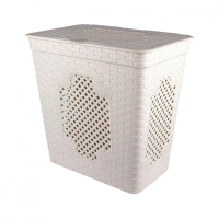 Купить Корзина для белья прямоуг. 85 л "Плетенка люкс" (слон.кость) (1/4) "Альтернатива" м3406