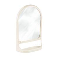 Купить Зеркало с полкой полукруглое (светло-бежевое) (1/4) "Альтернатива" м4516