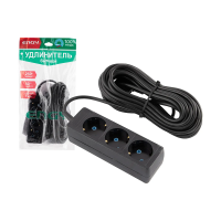Купить Удлинитель "ENGY гранд" 10 м, 3 розетки с заземл. (пвс 3 х 0,75), черный (1/20)