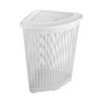 Купить Корзина для белья 50 л 395*395*595 мм угловая (белый) (1/5) "Бытпласт"