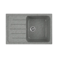 Купить Мойка для кухни врезная искусств. камень GRS-76-309 с крылом 750*490 мм темно-серая (1) "GREENSTONE"