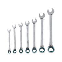 Купить Ключи комбинированные трещоточные реверсивные набор 7 шт. (8-19 мм) (1/24) "GROSS"