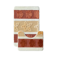 Купить Набор ковриков для ванной "LEMIS 3240" 50*80 + 50*40 см (кремов./ оранжев.) (1/18) "L'CADESI" 001404