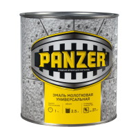 Эмаль универсальная молотковая черная 2,5 л (1/6) "PANZER"