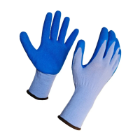 Купить Перчатки полиэфирные с рельеф. латексным покрытием 63 гр., размер 8, 15 класс (1/200) "Свс"