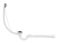 Купить Сифон для ванн "Элит мини" с нерж. чашками и гофротрубой (1/25) "Вирпласт"