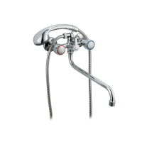 Купить Смеситель для ванн R22109 длинный поворотн. излив, двухвентильный, хром (1/10) "FRUD"