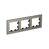 Купить Рамка "ATLASDESIGN NATURE" 3-х местн. универс., металл, латунь (1/6/12) "SCHNEIDER"