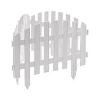 Купить Забор декоративный "Винтаж" пласт. 0,28*3 м 7 секций (белый) (1/5) "PALISAD"
