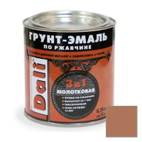 Грунт- эмаль по ржавчине "DALI" 3 в 1 молотковая медная  0,75 л (1/6) "Рогнеда"