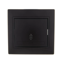 Купить Выключатель "MIRA" 1 кл. проходной, черный бархат (1/10/120) "LEZARD" 701-4242-105