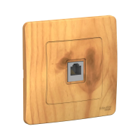 Купить Розетка телефонная "BLANCA" RJ11, ясень (1/10/20) "SCHNEIDER"