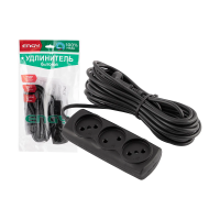 Купить Удлинитель "ENGY премиум"  7 м, 3 розетки (пвс 2 х 0,75) черный (1/30)