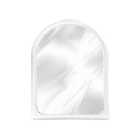 Купить Зеркало 49,5*39 см полукруглое (белое) (1/6) "Альтернатива" м7405