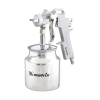 Купить Набор пневмоинструмента 5 предметов (с нижним бачком) (1/6) "MATRIX" 57302