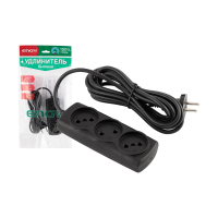 Купить Удлинитель "ENGY премиум"  3 м, 3 розетки (пвс 2 х 0,75) черный (1/45)