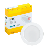 Купить Светильник светодиод. дво 1612 круг 9 вт 620 лм 4000 к (белый) (1/80) "IEK"