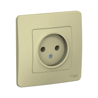 Купить Розетка "BLANCA" 1 местн. 16а, бежевый (1/10/20) "SCHNEIDER"