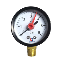Купить Манометр радиальный 1/4", до 6 бар (1/100) "Стм"