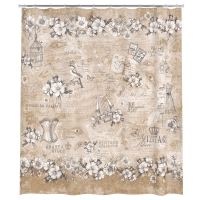Купить Штора для ванной 180*180 см (полиэстер) "VINTAGE DELUXE" (1/24) "VALIANT" VN-D-1818