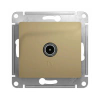 Купить Розетка телевизионная "GLOSSA" коннектор (механизм) титан (1/10/160) "SCHNEIDER"