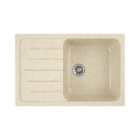 Купить Мойка для кухни врезная искусств. камень GRS-76-328 с крылом 750*490 мм бежевая (1) "GREENSTONE"
