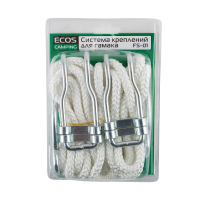 Купить Крепление для гамака FS-01 (2 веревки, 2 крючка, 2 стопора) (1/16) "ECOS"
