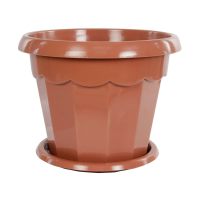 Купить Горшок для цветов "Гармония"  7 л  D 280 мм с поддоном (коричнев.) (1/20) "Альтернатива" м1577